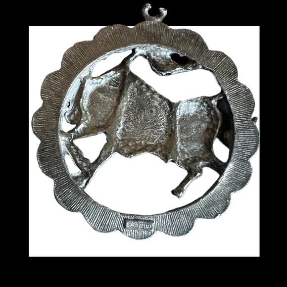 Rafaelian Taurus Zodiac Pewter Colored Pendant (Damaged) - Picture 2 of 4